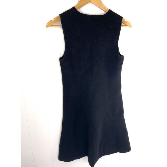 Theory Nikayla Mega Black‎ Tank Fit and Flare Texture Dress Size Small $235 - Picture 11 of 12